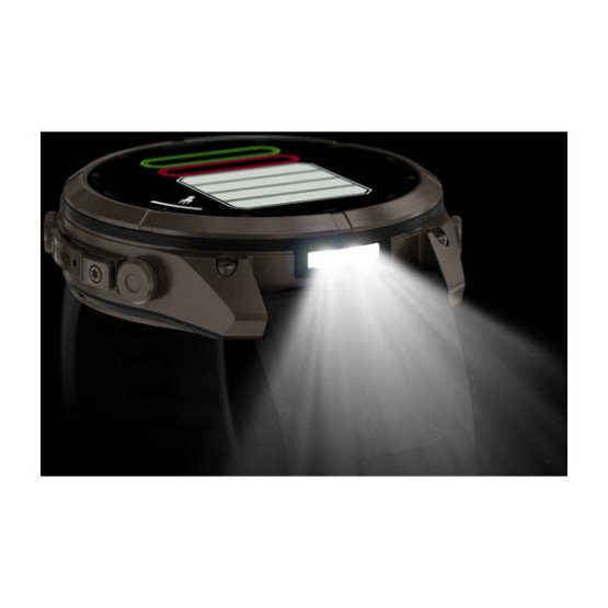 Смарт-годинник Garmin Fenix 9 Pro 51 мм AMOLED Титановий з графітовим/чорним силіконовим ремінцем