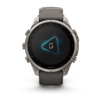 Смарт-часы Garmin Fenix 9 Pro 47 мм Solar Титановый с галечно-серым/серебристо-серым силиконовым ремешком