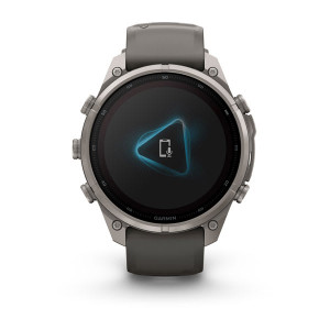 Смарт-годинник Garmin Fenix 9 Pro 47 мм Solar Титановий з галечно-сірим/сріблясто-сірим силіконовим ремінцем