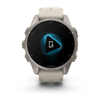 Смарт-годинник Garmin Fenix 9 43 мм AMOLED Титановий з туманно-сірим силіконовим ремінцем