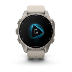 Смарт-годинник Garmin Fenix 9 43 мм AMOLED Титановий з туманно-сірим силіконовим ремінцем