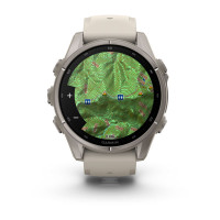 Смарт-годинник Garmin Fenix 9 43 мм AMOLED Титановий з туманно-сірим силіконовим ремінцем