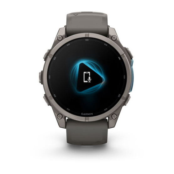 Смарт-годинник Garmin Fenix 9 47 мм AMOLED Титановий з галечно-сірим силіконовим ремінцем Смарт-годинник Garmin Fenix 9 47 мм AMOLED Титановий з галечно-сірим силіконовим ремінцем