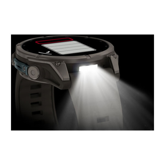 Смарт-годинник Garmin Fenix 9 47 мм AMOLED Титановий з галечно-сірим силіконовим ремінцем Смарт-годинник Garmin Fenix 9 47 мм AMOLED Титановий з галечно-сірим силіконовим ремінцем