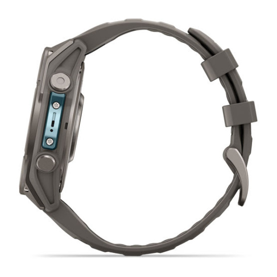 Смарт-годинник Garmin Fenix 9 47 мм AMOLED Титановий з галечно-сірим силіконовим ремінцем Смарт-годинник Garmin Fenix 9 47 мм AMOLED Титановий з галечно-сірим силіконовим ремінцем
