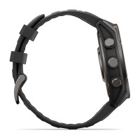 Смарт-годинник Garmin Fenix 9 47 мм AMOLED Карбоново-сірий DLC титан з чорним силіконовим ремінцем