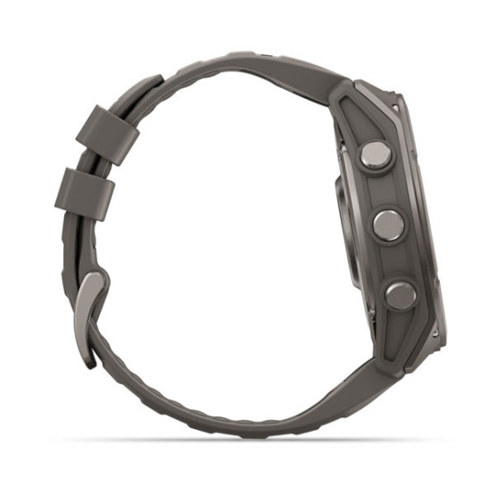 Смарт-годинник Garmin Fenix 9 51 мм AMOLED Титановий з галечно-сірим силіконовим ремінцем Смарт-годинник Garmin Fenix 9 51 мм AMOLED Титановий з галечно-сірим силіконовим ремінцем