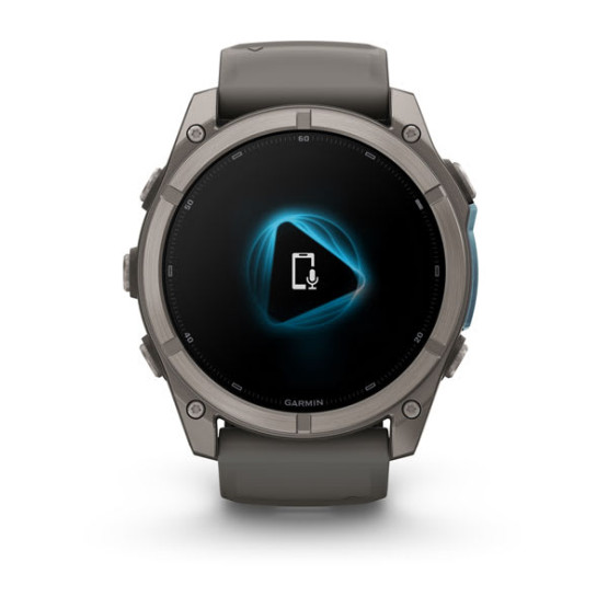 Смарт-годинник Garmin Fenix 9 51 мм AMOLED Титановий з галечно-сірим силіконовим ремінцем Смарт-годинник Garmin Fenix 9 51 мм AMOLED Титановий з галечно-сірим силіконовим ремінцем