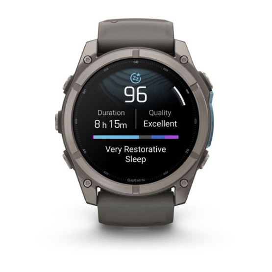 Смарт-годинник Garmin Fenix 9 51 мм AMOLED Титановий з галечно-сірим силіконовим ремінцем Смарт-годинник Garmin Fenix 9 51 мм AMOLED Титановий з галечно-сірим силіконовим ремінцем