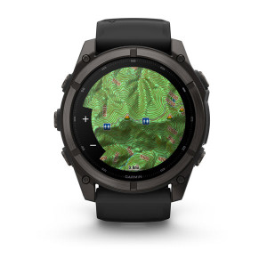 Смарт-годинник Garmin Fenix 9 51 мм AMOLED Карбоново-сірий DLC титан з чорним силіконовим ремінцем
