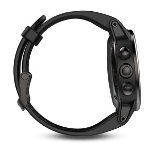 Смарт-годинник Garmin fenix 5S Sapphire, чорний безель із чорним ремінцем