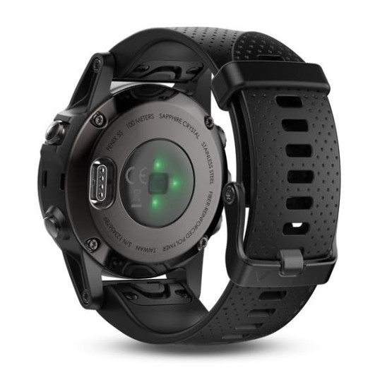 Смарт-годинник Garmin fenix 5S Sapphire, чорний безель із чорним ремінцем Смарт-годинник Garmin fenix 5S Sapphire, чорний безель із чорним ремінцем