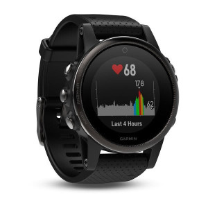 Смарт-годинник Garmin fenix 5S Sapphire, чорний безель із чорним ремінцем
