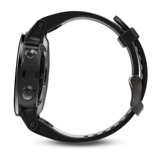Смарт-годинник Garmin fenix 5S Sapphire, чорний безель із чорним ремінцем