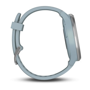 Гібридний годинник Garmin vivomove HR Sport, сріблястий із силіконовим ремінцем Sea Foam