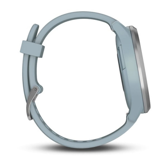 Гібридний годинник Garmin vivomove HR Sport, сріблястий із силіконовим ремінцем Sea Foam