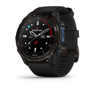 Дайв-комп'ютер Garmin Descent Mk3i 51 мм, сірий карбон DLC титан із чорним ремінцем