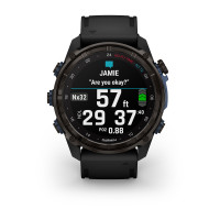 Дайв-компьютер Garmin Descent Mk3i 51 мм, серый карбон DLC титан с черным ремешком