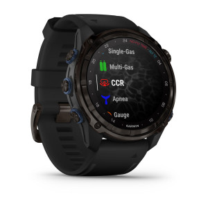 Дайв-комп'ютер Garmin Descent Mk3i 51 мм, сірий карбон DLC титан із чорним ремінцем