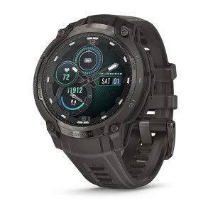 Смарт-годинник Garmin Instinct Crossover AMOLED, вугільний із вугільним силіконовим ремінцем