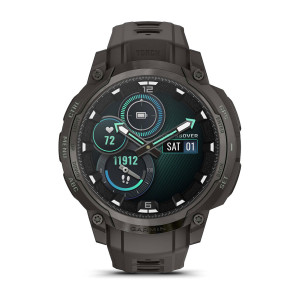 Смарт-годинник Garmin Instinct Crossover AMOLED, вугільний із вугільним силіконовим ремінцем
