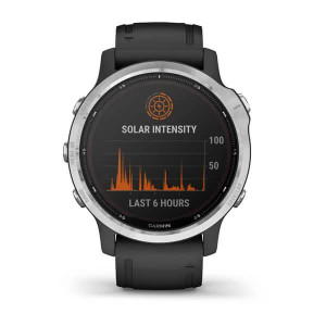 Годинник Garmin Fenix 6S Solar Silver with black band
