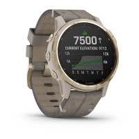 Годинник Garmin Fenix 6S Pro Solar Edition Light gold with shale grey suede band