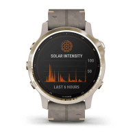 Годинник Garmin Fenix 6S Pro Solar Edition Light gold with shale grey suede band