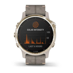 Годинник Garmin Fenix 6S Pro Solar Edition Light gold with shale grey suede band