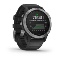 Часы Garmin Fenix 6 Solar Silver with black band