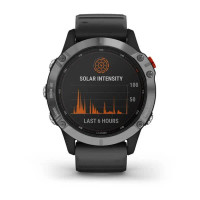 Часы Garmin Fenix 6 Solar Silver with black band