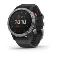Часы Garmin Fenix 6 Solar Silver with black band