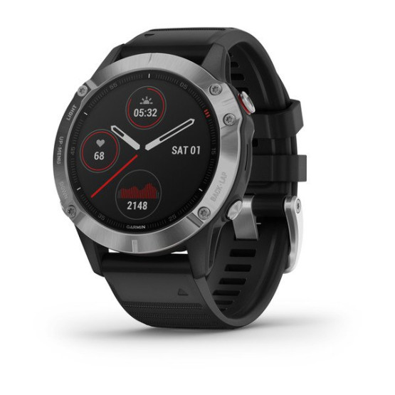 Годинник Garmin Fenix 6 Silver with Black Band б/у