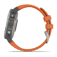 Годинник Garmin Fenix 6 Sapphire Titanium with Ember Orange Band