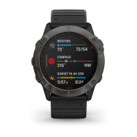Годинник Garmin Fenix 6X Sapphire Carbon Gray DLC with Black Band