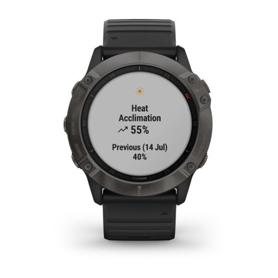 Годинник Garmin Fenix 6X Sapphire Carbon Gray DLC with Black Band