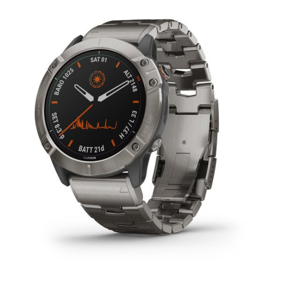 Годинник Garmin Fenix 6X Pro Solar Titanium with Vented Titanium Bracelet