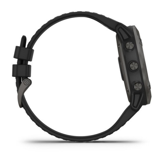 Годинник Garmin Fenix 6X Pro Solar Titanium Carbon Gray DLC with Black Band
