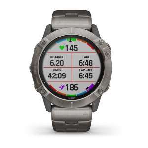 Годинник Garmin Fenix 6X Pro Solar Titanium with Vented Titanium Bracelet