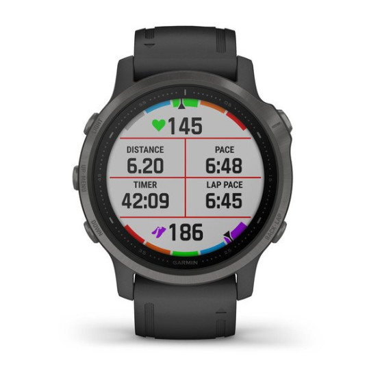 Годинник Garmin Fenix 6S Sapphire Carbon Gray DLC with Black Band