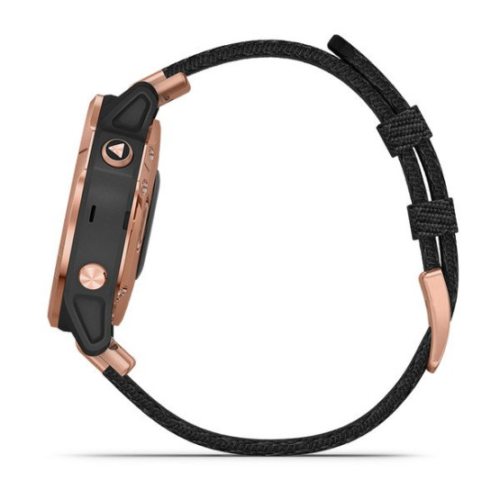 Годинник Garmin Fenix 6S Sapphire Rose Gold-tone with Heathered Black Nylon Band