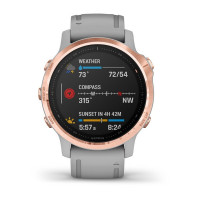 Годинник Garmin Fenix 6S Sapphire Rose Gold-tone with Powder Gray Band