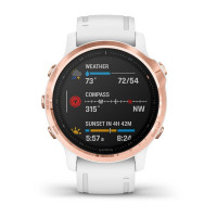 Годинник Garmin Fenix 6S Pro Rose Gold-tone with White Band
