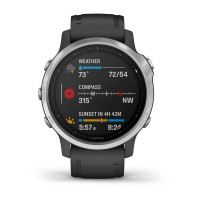 Годинник Garmin Fenix 6S Silver with Black Band