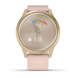 Годинник Garmin vivomove Style Champagne-Dust Rose Fabric