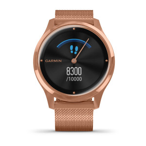 Годинник Garmin vivomove Luxe Rose Gold-Black Milanese