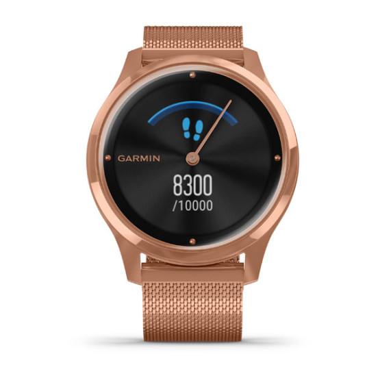 Годинник Garmin vivomove Luxe Rose Gold-Black Milanese