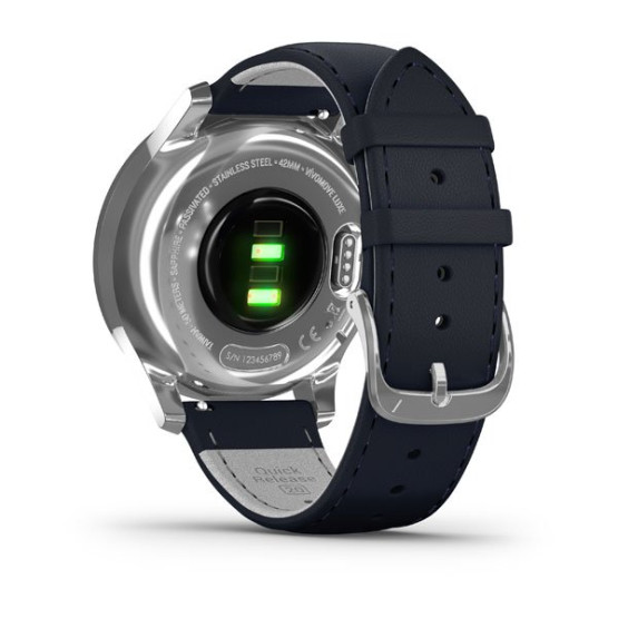 Годинник Garmin vivomove Luxe Silver-Blue Leather
