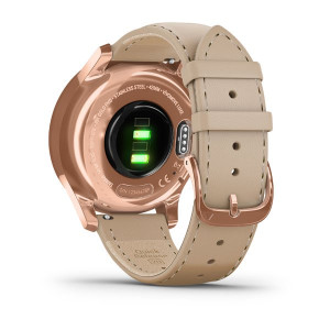 Годинник Garmin vivomove Luxe Rose Gold-Beige Leather
