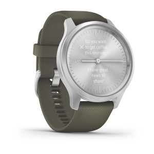 Годинник Garmin vivomove Style Silver-Moss Green Silicone